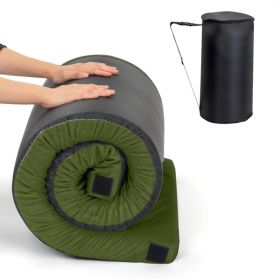 75"D x 25"W x 2.5"H sleeping pad for camping green